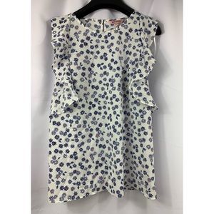 NEW JUICY COUTURE Floral Ruffle Cap Sleeve Blouse